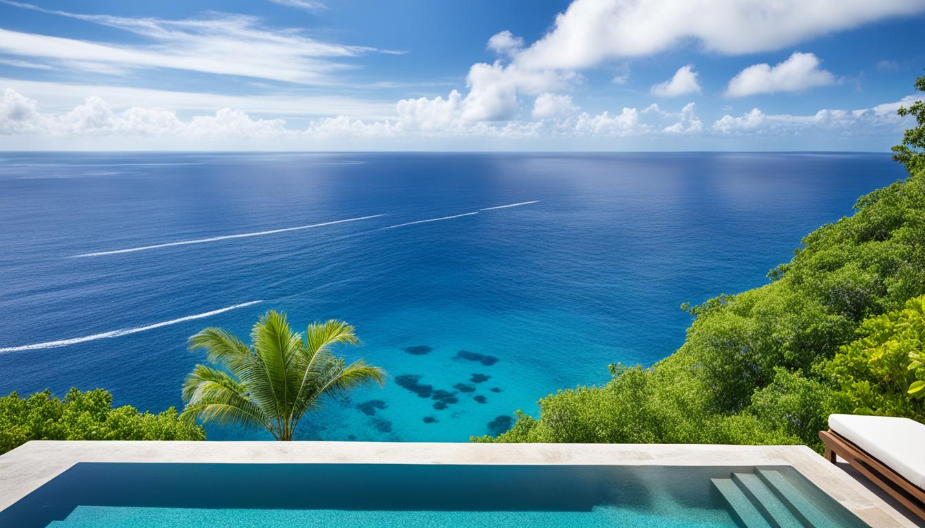 pool overlooking the ocean